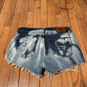 LRL Tye Dyed Cut Off Distressed Jean Shorts